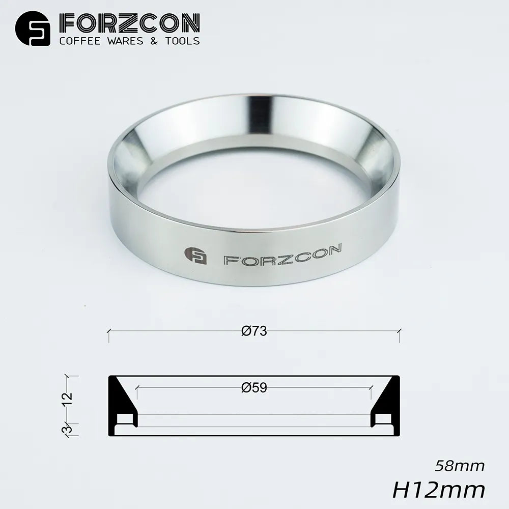 FORZCON Coffee Dosing Funnel, Espresso Dosing Funnel, stainless steel Coffee Dosing Ring Compatible with All 58mm and 54mm Espresso Portafilter