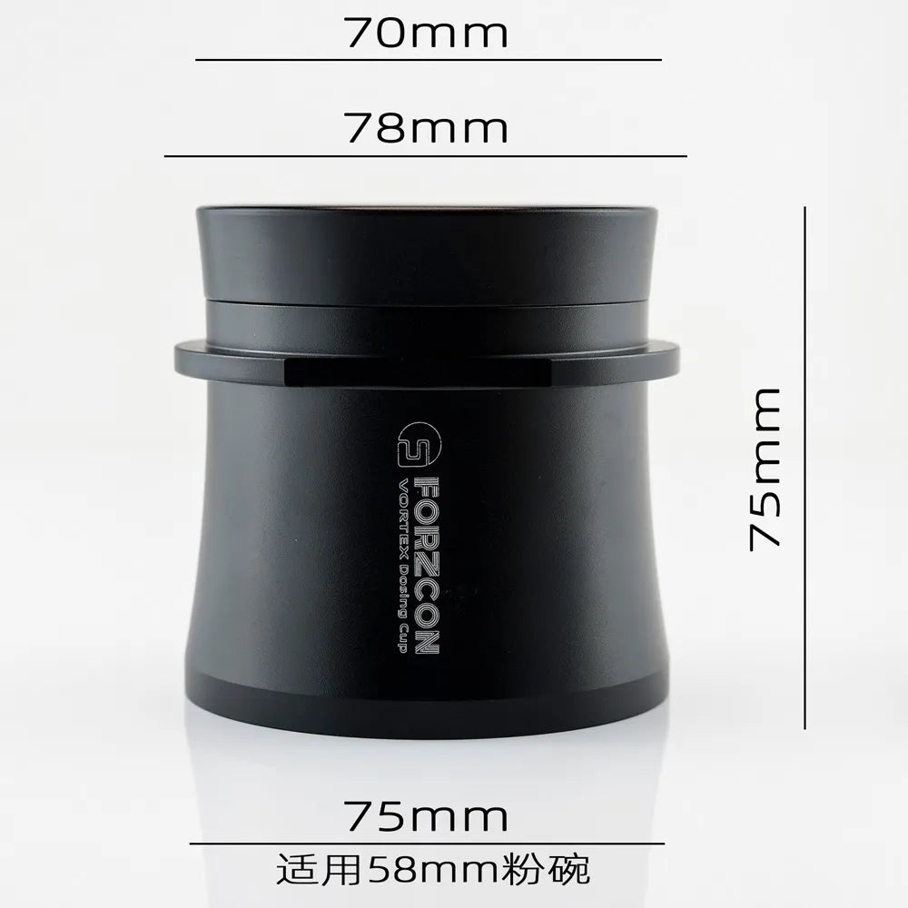 FORZCON Coffee Dosing Cup, Espresso Dosing Cup, Aluminum Coffee Dosing Cup Compatible with All 58mm Espresso Portafilter