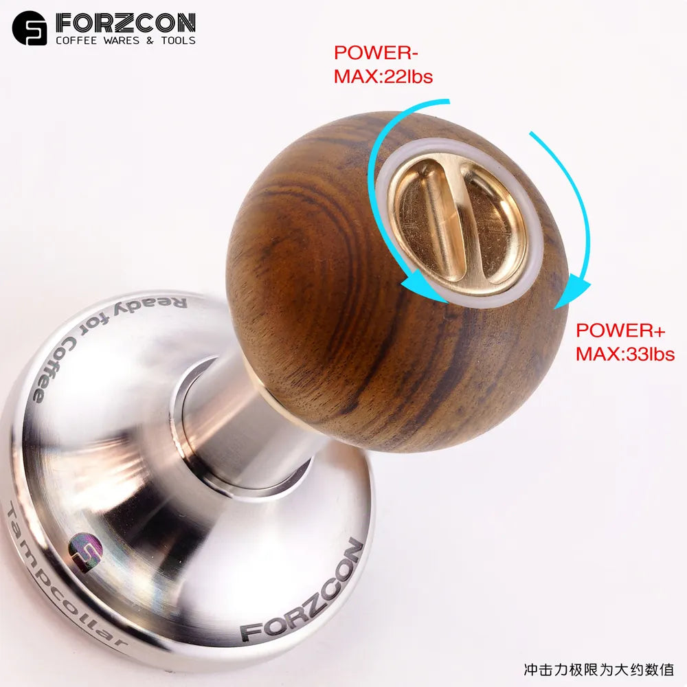 FORZCON calibrated Tamper Automatic Impact Coffee Tamper Adjustable Const Pressure and Autoleveling Standard Set